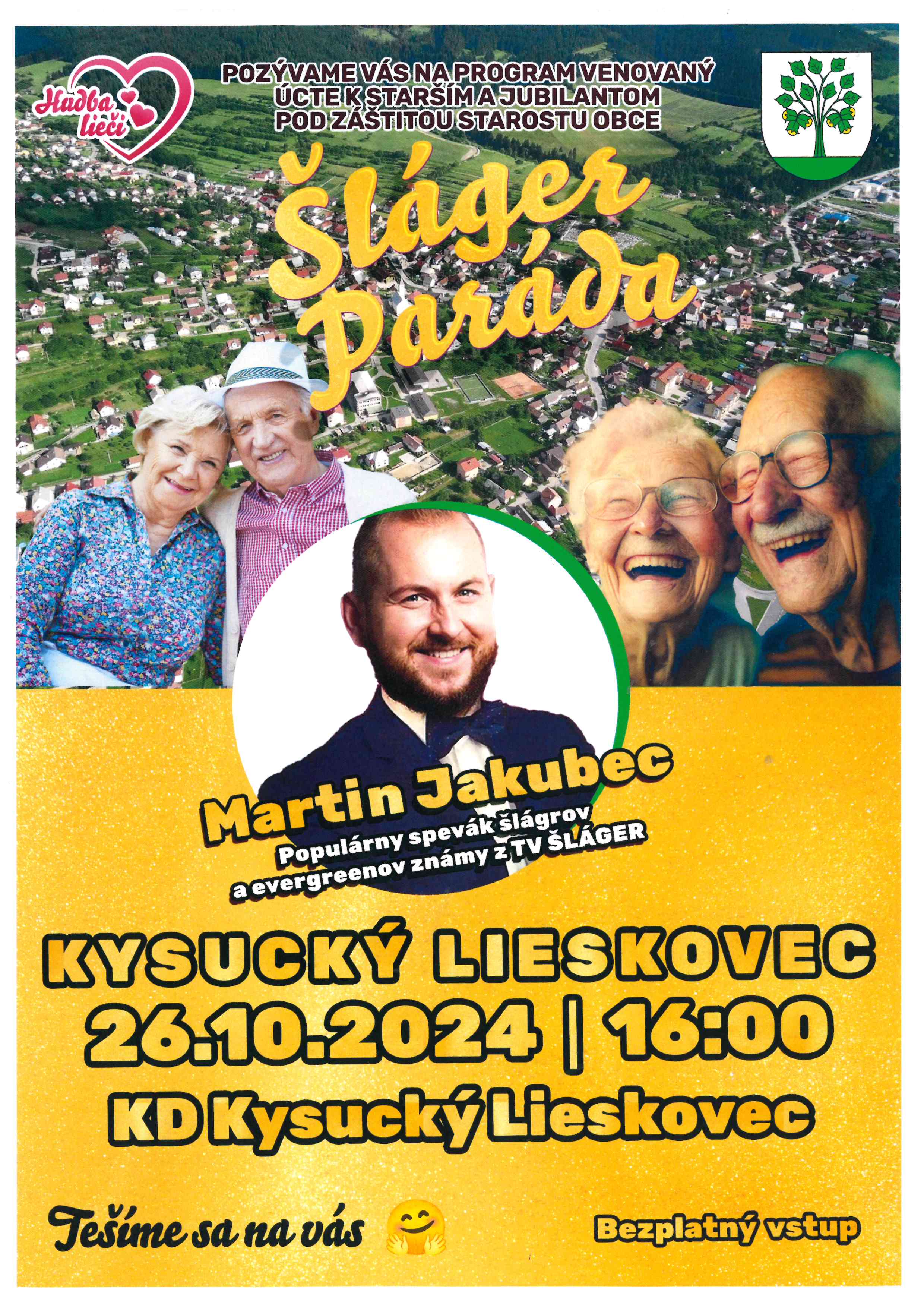 Šláger paráda - sobota 26.10.2024 o 16.00hod. KD Kysucký Lieskovec